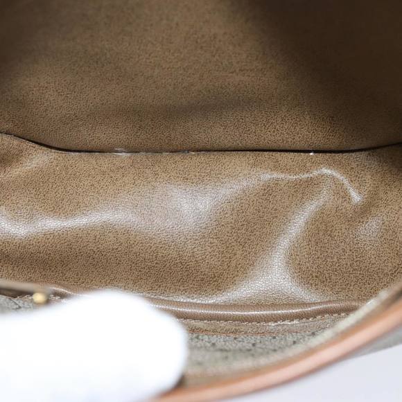 Christian Dior Honeycomb Canvas Shoulder Bag PVC Leather...